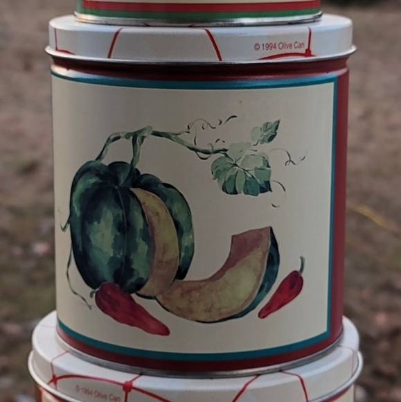 Olive Can Company 3 Pc Canister set. Dated 1994 - Picture 16 of 16